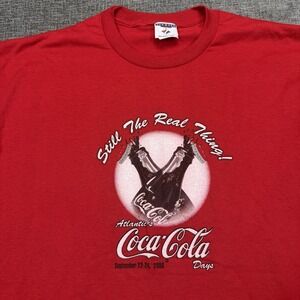 VTG Coca Cola Coke T-Shirt Red Adult XL Still The Real Thing Y2K‎ 2000 Pop Soda